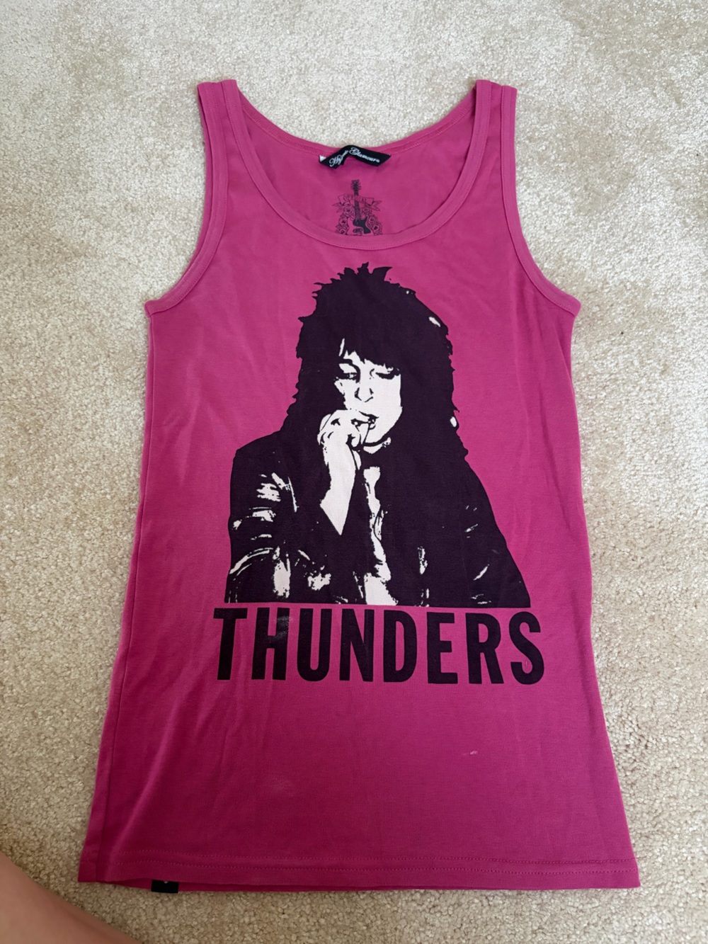 Hysteric glamour Magenta 'Thunders' Graphic Tank Top